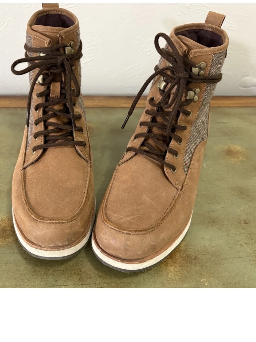 Merrell Leather Lace-Up Ankle Boots Roam Mid Tobacco Women’s 8 Outdoor